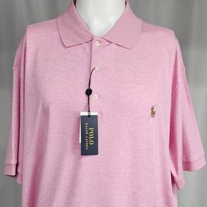 NWT 1XB Polo Ralph Lauren Button Collar Shirt Pink